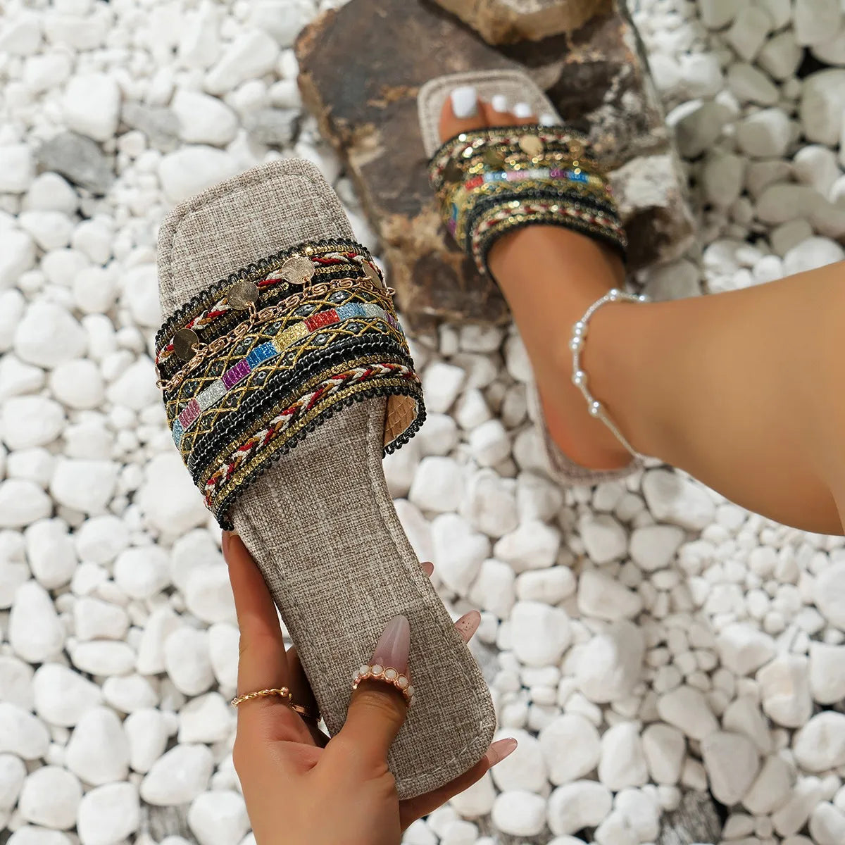 Indira™|Boho slippers