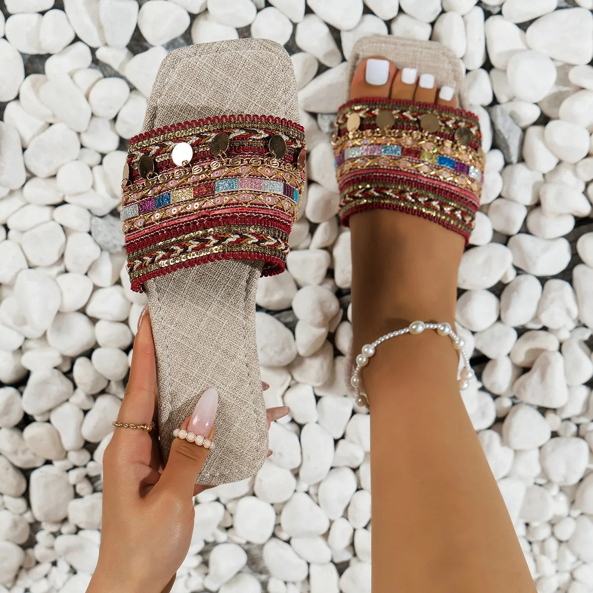 Indira™|Boho slippers