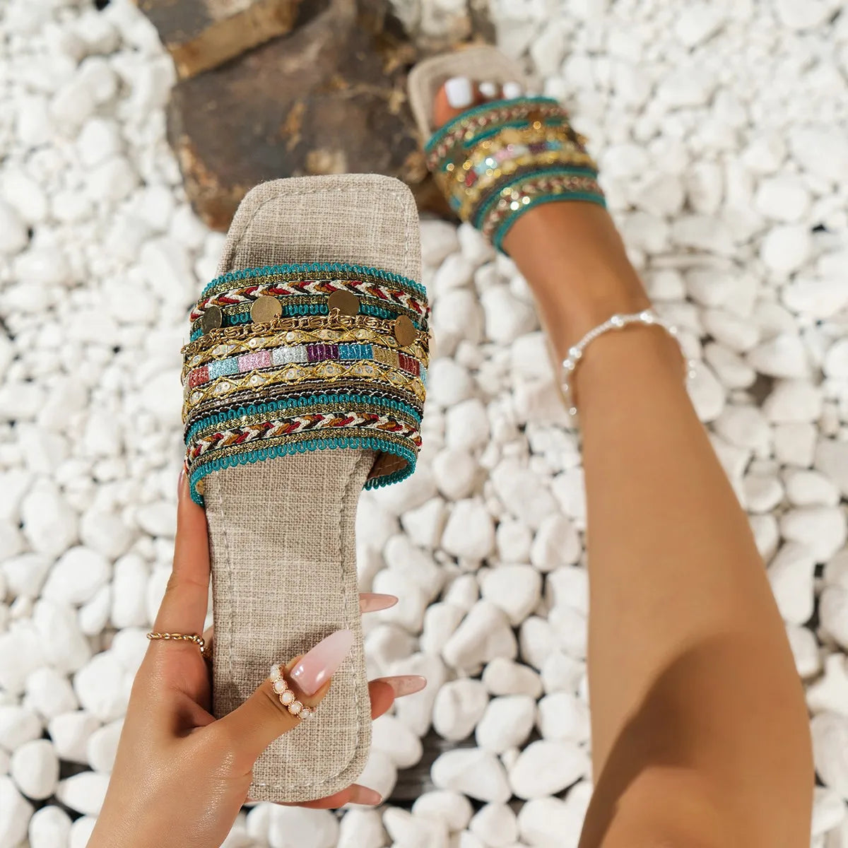 Indira™|Boho slippers